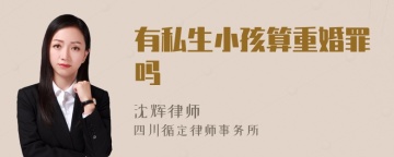 有私生小孩算重婚罪吗