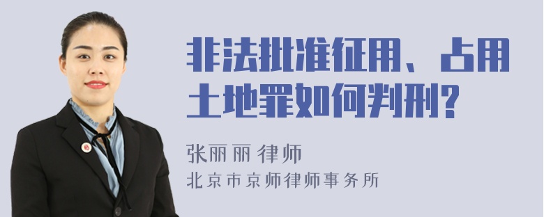 非法批准征用、占用土地罪如何判刑?