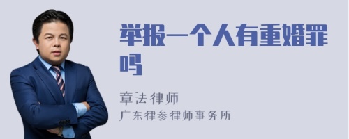 举报一个人有重婚罪吗