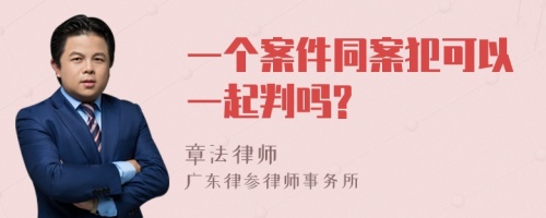 一个案件同案犯可以一起判吗?