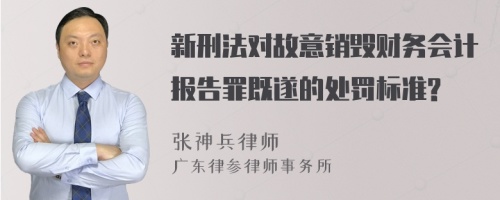 新刑法对故意销毁财务会计报告罪既遂的处罚标准?