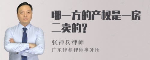 哪一方的产权是一房二卖的？