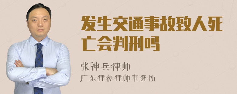 发生交通事故致人死亡会判刑吗