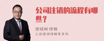 公司注销的流程有哪些？