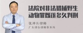 法院对非法猎捕野生动物罪既遂多久判刑