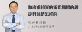 和离婚相关的诉讼期限的规定具体是怎样的