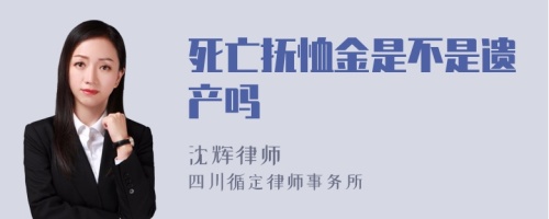 死亡抚恤金是不是遗产吗