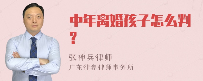 中年离婚孩子怎么判?