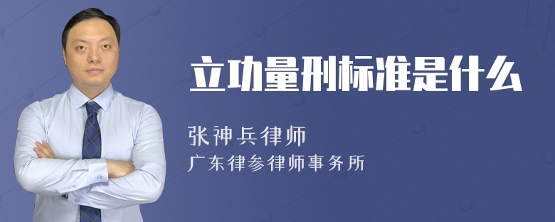 立功量刑标准是什么