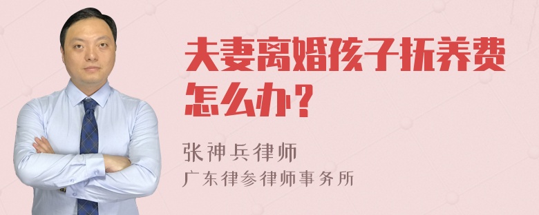 夫妻离婚孩子抚养费怎么办？