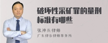 破坏性采矿罪的量刑标准有哪些