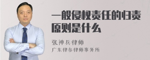 一般侵权责任的归责原则是什么