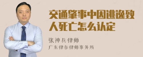 交通肇事中因逃逸致人死亡怎么认定