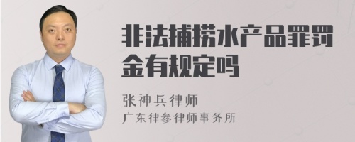 非法捕捞水产品罪罚金有规定吗