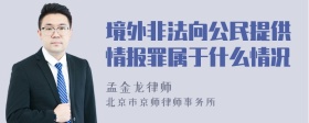 境外非法向公民提供情报罪属于什么情况