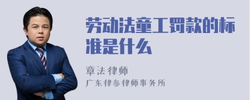 劳动法童工罚款的标准是什么