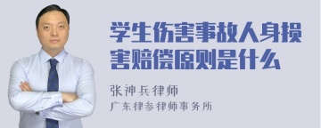 学生伤害事故人身损害赔偿原则是什么