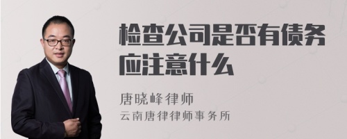 检查公司是否有债务应注意什么