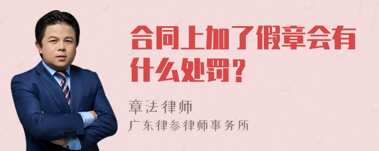 合同上加了假章会有什么处罚？