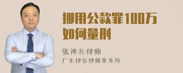 挪用公款罪100万如何量刑