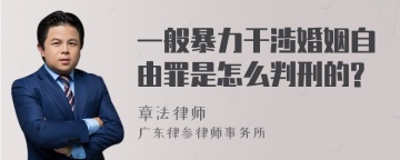 一般暴力干涉婚姻自由罪是怎么判刑的?