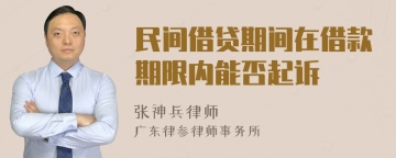 民间借贷期间在借款期限内能否起诉