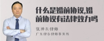 什么是婚前协议,婚前协议有法律效力吗