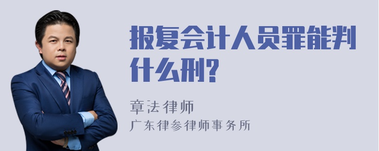 报复会计人员罪能判什么刑?