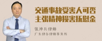 交通事故受害人可否主张精神损害抚慰金