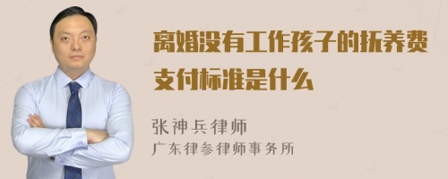 离婚没有工作孩子的抚养费支付标准是什么