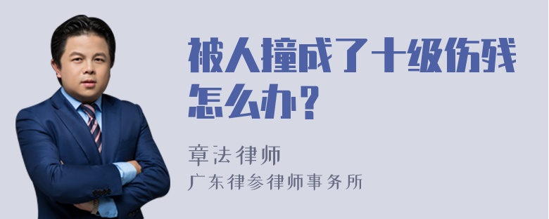 被人撞成了十级伤残怎么办？