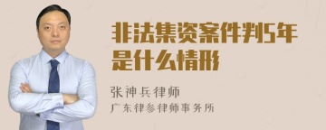 非法集资案件判5年是什么情形