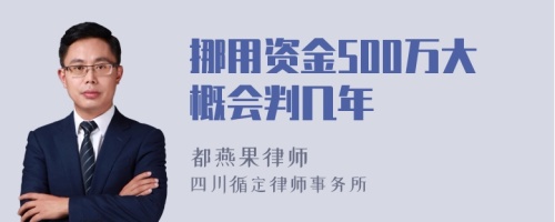 挪用资金500万大概会判几年