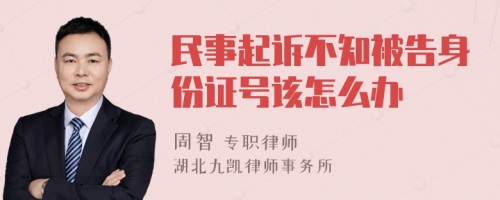 民事起诉不知被告身份证号该怎么办