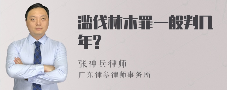 滥伐林木罪一般判几年?