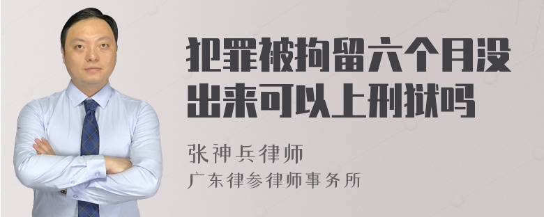 犯罪被拘留六个月没出来可以上刑狱吗