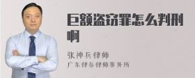 巨额盗窃罪怎么判刑啊