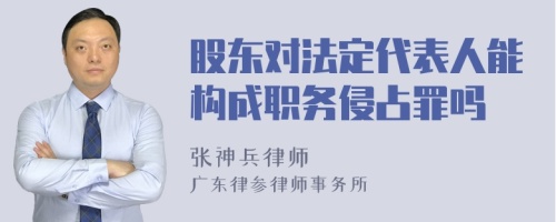 股东对法定代表人能构成职务侵占罪吗