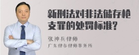 新刑法对非法储存枪支罪的处罚标准?