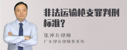 非法运输枪支罪判刑标准?