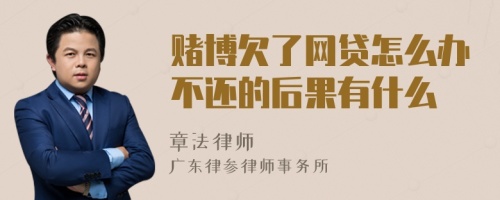 赌博欠了网贷怎么办不还的后果有什么