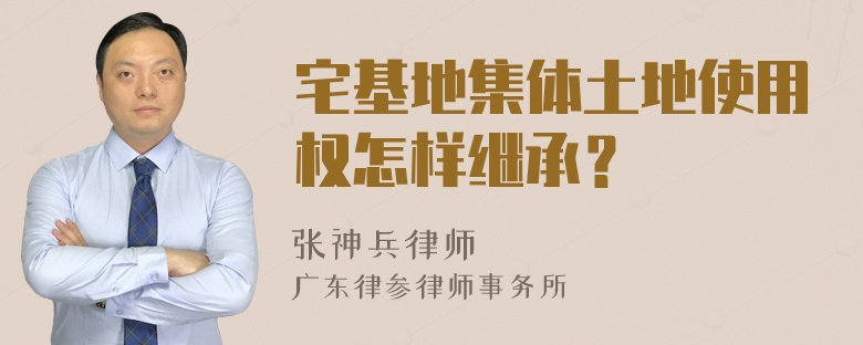 宅基地集体土地使用权怎样继承？