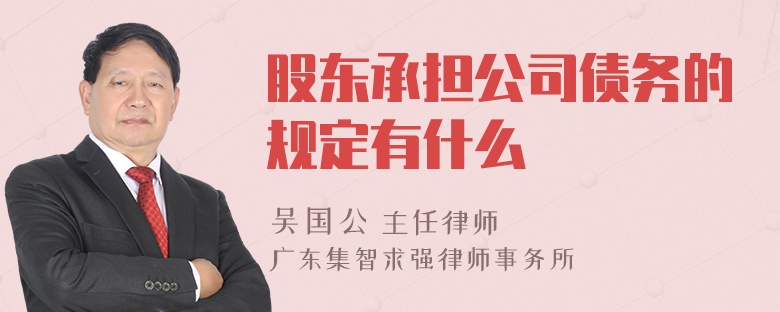 股东承担公司债务的规定有什么