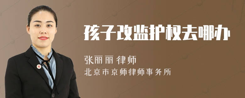 孩子改监护权去哪办