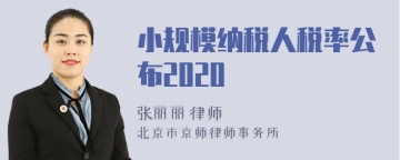 小规模纳税人税率公布2020