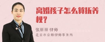 离婚孩子怎么算抚养权？