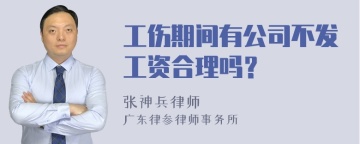 工伤期间有公司不发工资合理吗？