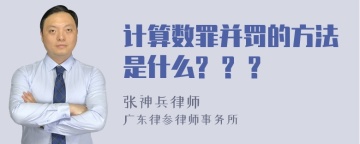 计算数罪并罚的方法是什么? ? ?