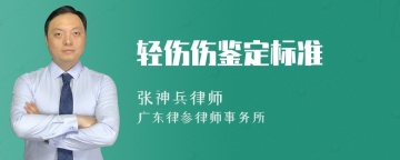 轻伤伤鉴定标准