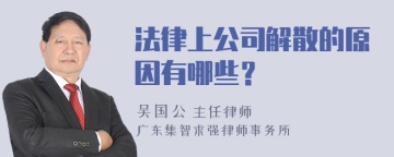 法律上公司解散的原因有哪些？